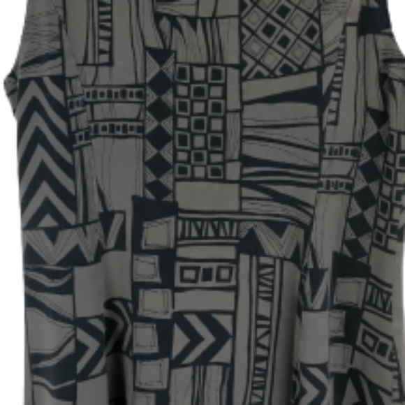 Vans women's geometric pattern skater dress size XL black and gray sleeveless - Picture 4 of 13